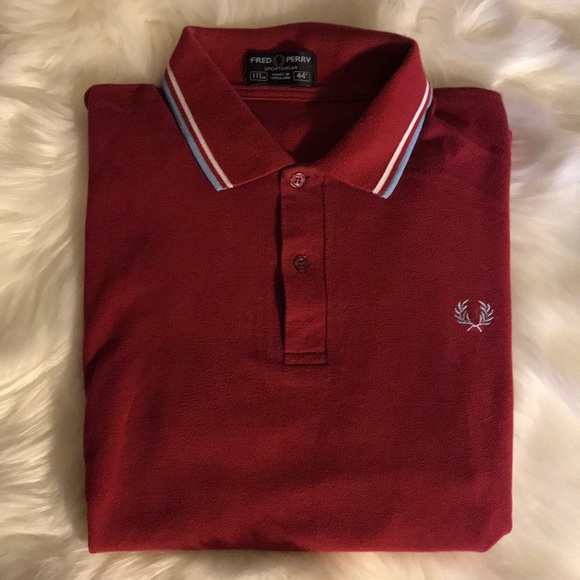 fred perry polo maroon